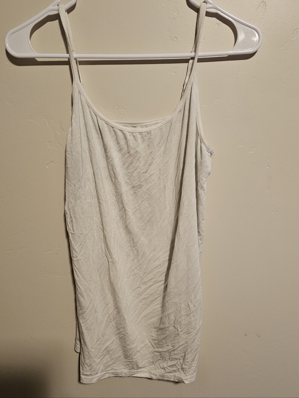 Women's White Spaghetti Strap Tank Top